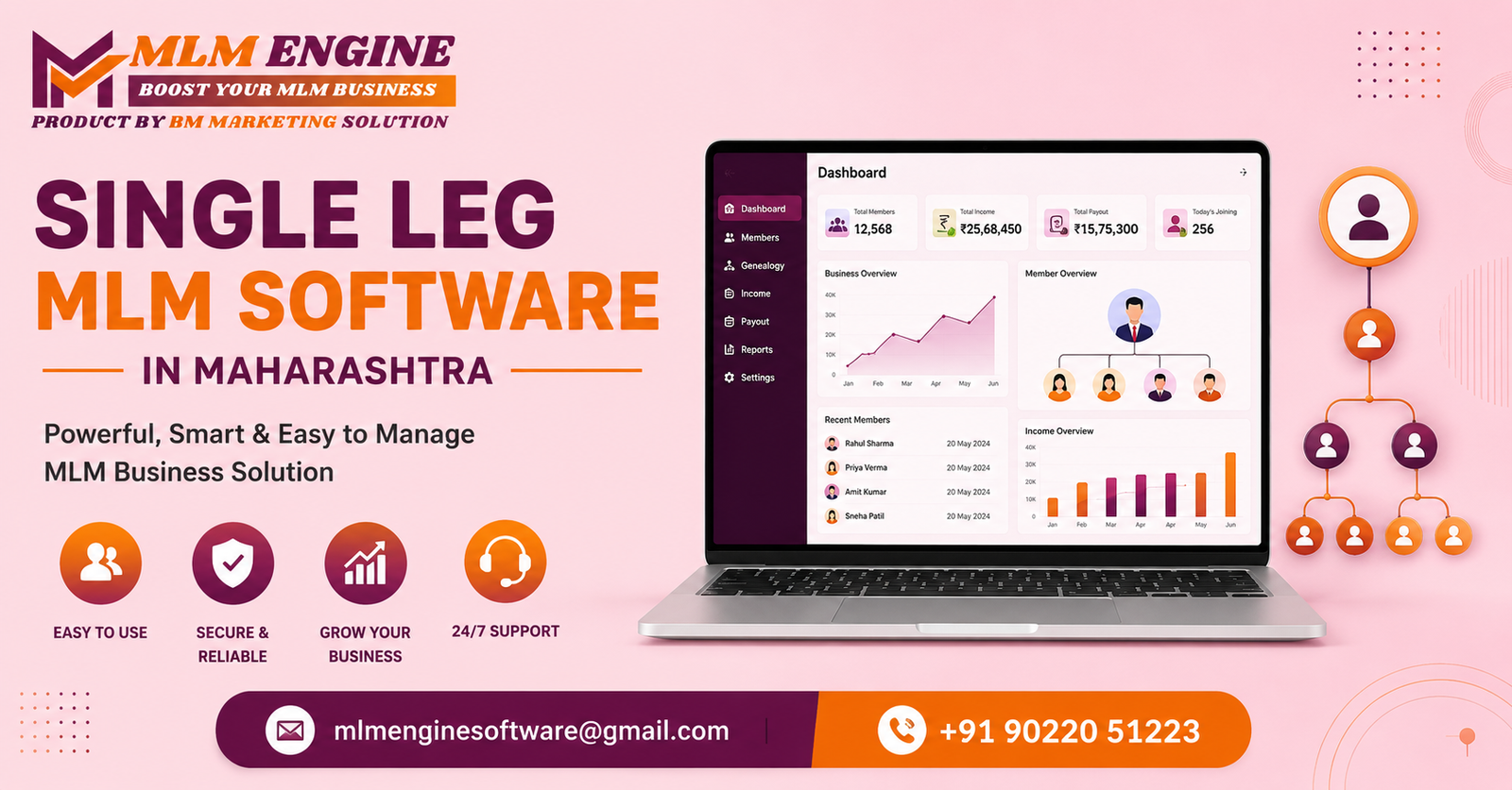 Single Leg MLM Software in Maharashtra