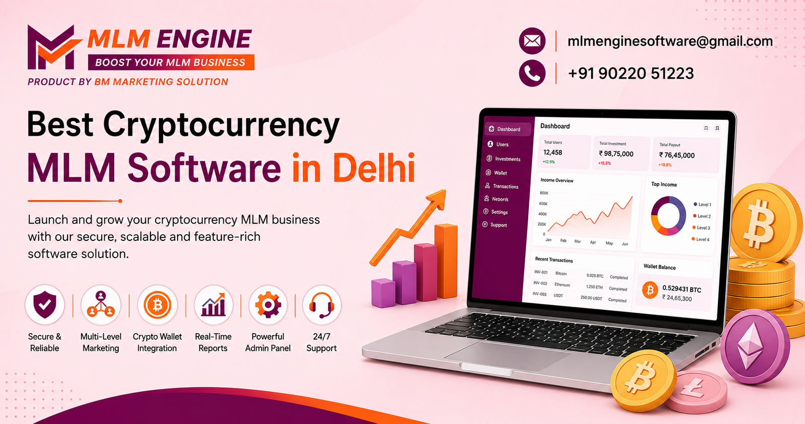 Cryptocurrency MLM Software in Delhi