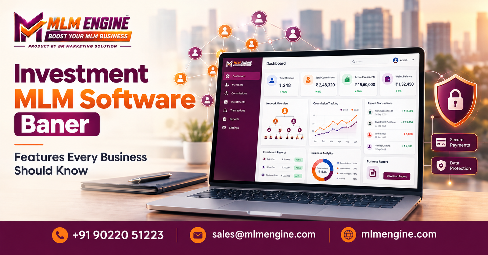 Investment MLM Software Baner