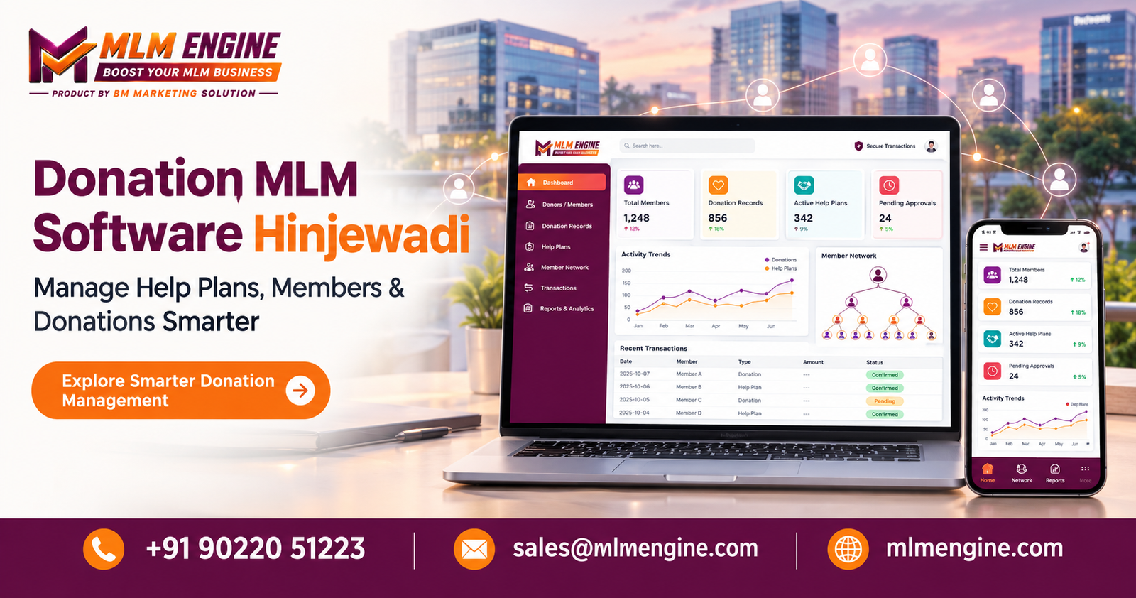 Donation MLM Software Hinjewadi